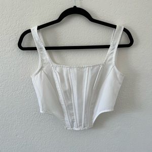 Corset white crop top